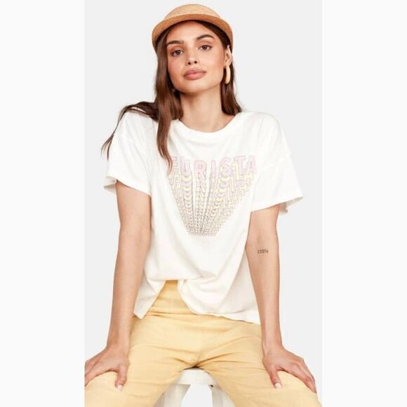 NWT MATE the Label White Organic Cotton "Turista" Max Boxy Crew Shirt - S - Picture 4 of 9